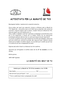 Activitats per la Marató de TV3